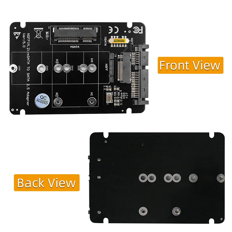 NOVO M2/mSATA para SATA Adaptador NGFF M.2 SATA Chave B SSD/SSD mSATA para SATA3.0 6Gbps 2.5 "Riser Board 2 em 1 Combine Converter Card