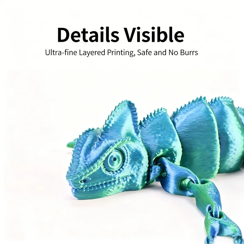 Multi-joint Movable 3D Chameleon Figures Simulation Animal Toy Miniature Home Decor Kids Birthday