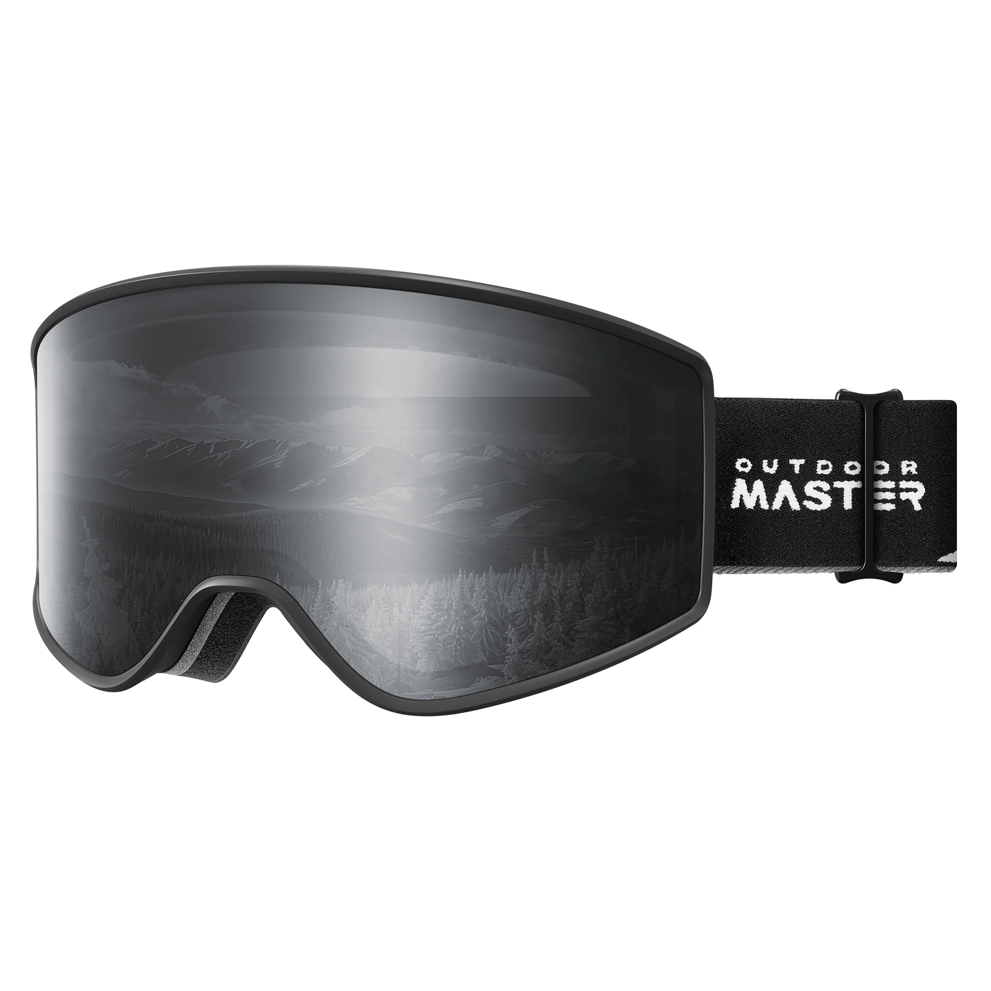 

OutdoorMaster Pulse Ski Goggles, Frameless OTG Cylindrical Snow Goggles with Lock & Fit Lens Change System for Adults