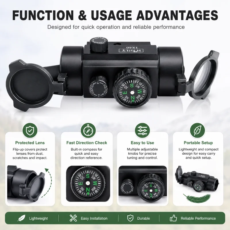 Hobby Model Optical Telescope Locator Adjustable Distance Dial Built-in Compass Portable Optic Gear