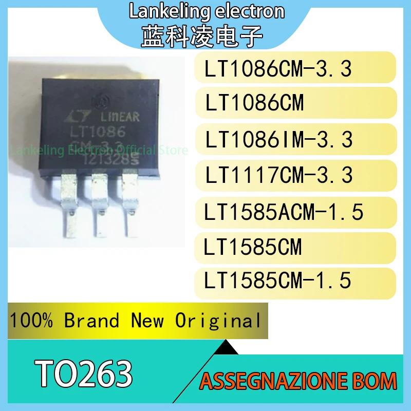 

LT1086CM-3.3 LT1086CM LT1086IM-3.3 LT1117CM-3.3 LT1585ACM-1.5 LT1585CM LT1585CM-1.5 IC 100% Brand New Original chip TO263