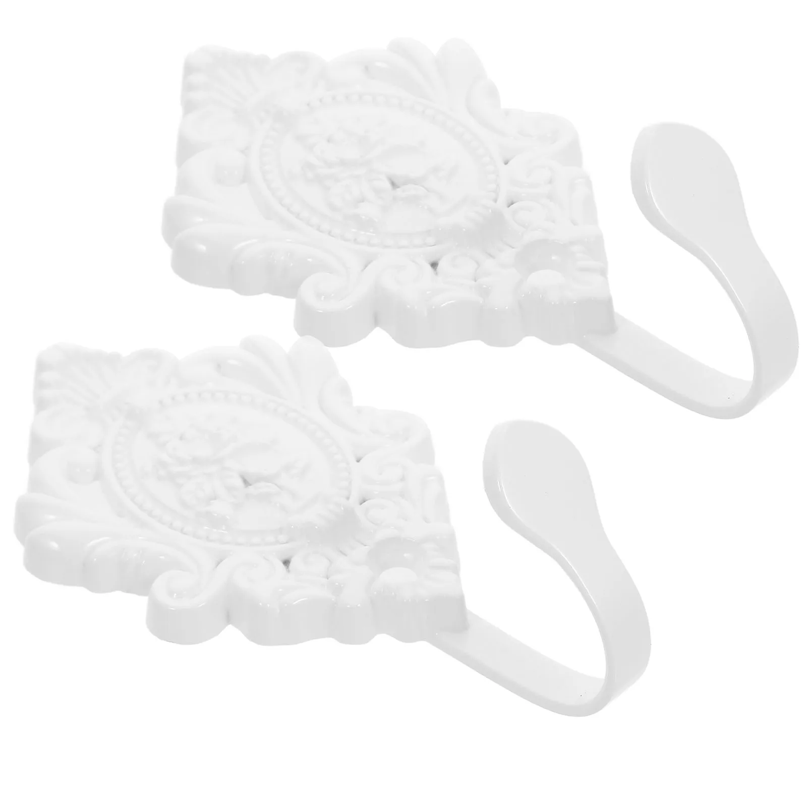 

2pcs Zinc Alloy Curtain Holdbacks Vintage Style Metal Wall Hooks For Hanging Towels Keys Bags Indoor Decorative Curtain Tiebacks