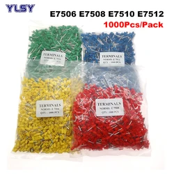 1000Pcs Tube Insutated Cord End Electrical Crimp Terminal Wire Cable Connector E7506 7508 7510 7512 Ferrules VE 0.75mm2 20AWG