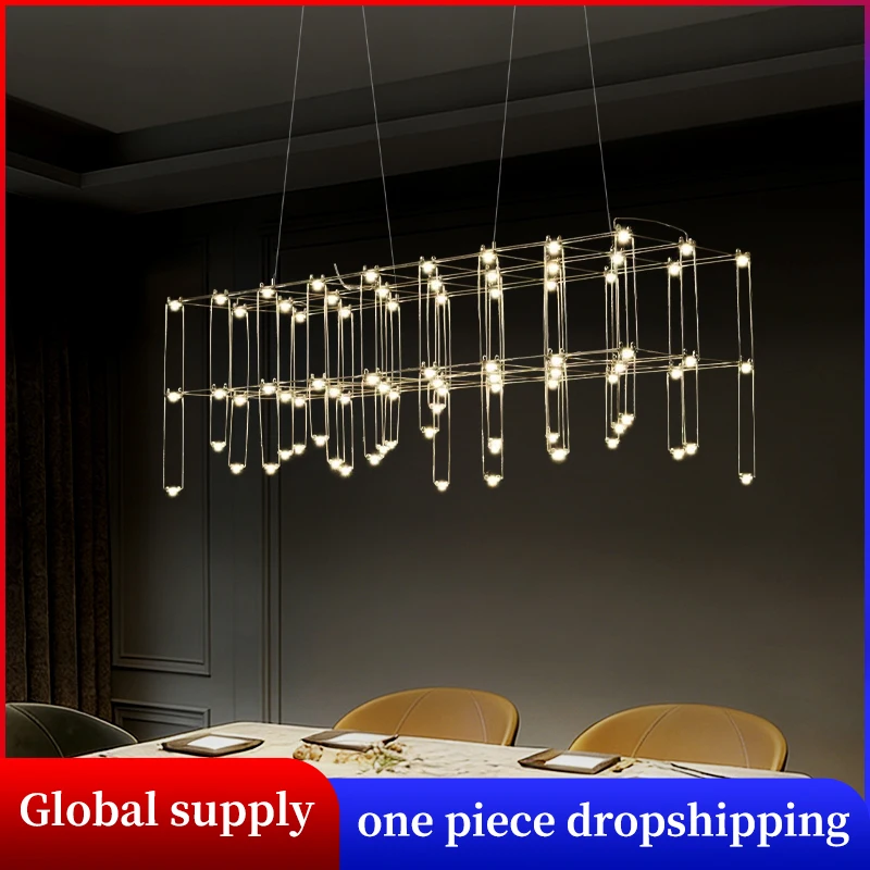 

Скандинавский подвесной светильник для ресторана, креативная светодиодная люстра «Светлячок», современный простой светильник для стойки ресепшн