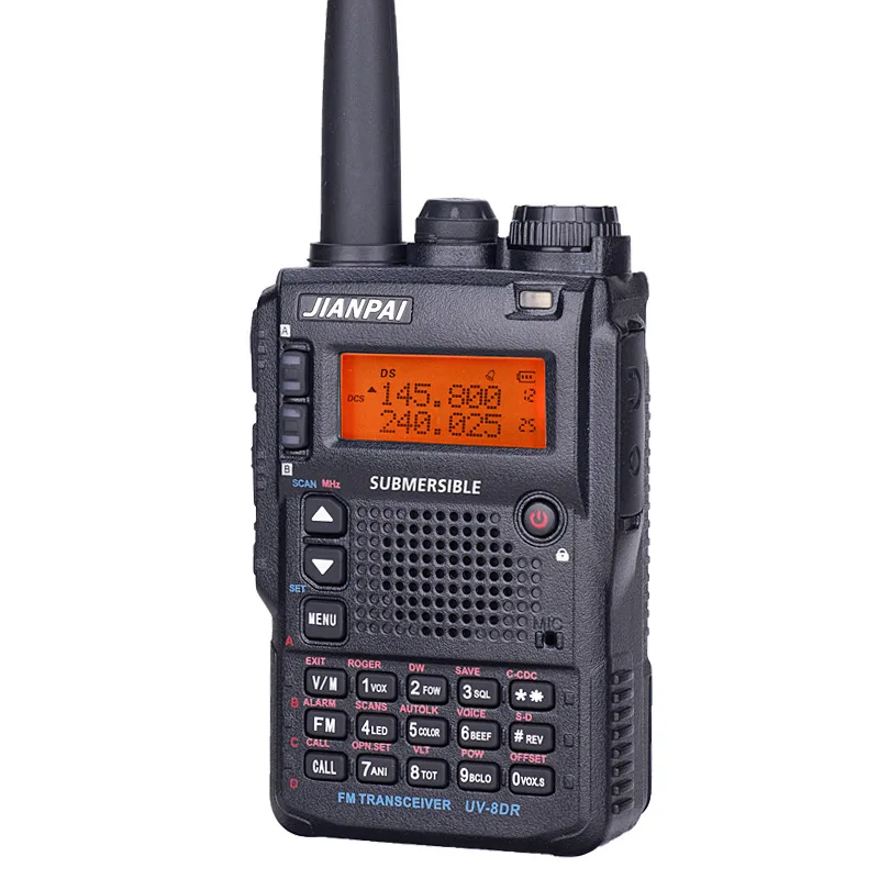 Imagem -02 - Jianpai-uv 8dr Dual Band Walkie Talkie Impermeável ao ar Livre Comunicação sem Fio Durável Vhf Uhf Áudio hd Design Clássico