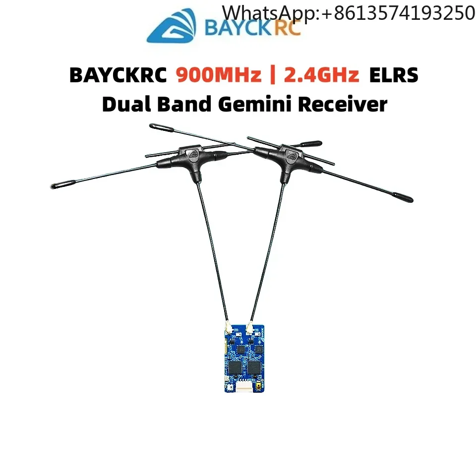 

BAYCK 900MHz 2.4GHz 915M ELRS Dual Band Gemini Receiver ExpressLRS RX TCXO For RC FPV Racing Long Range Drone Fixed Wing