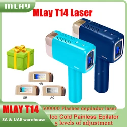 MLAY T14 Laser Hair Removal IPL Laser Epilator ICE Cold 500000 Flashes 3IN1Automat Home use For Women Men Body Depilador a laser