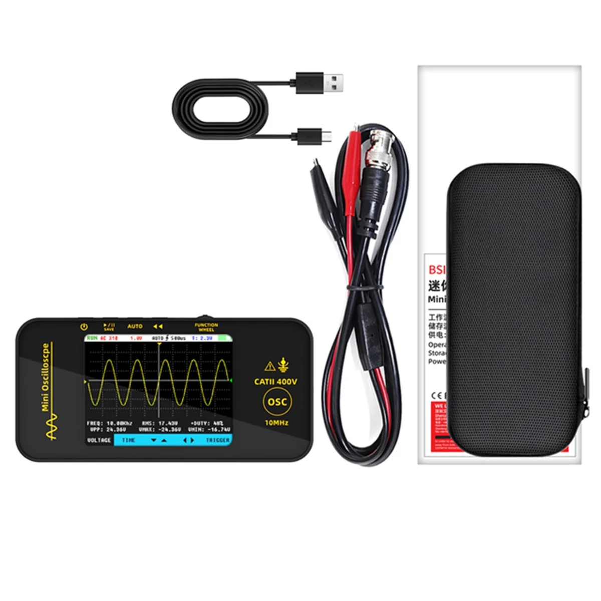 

2025-3C OT3 Ручной ЖК-дисплей с плоской панелью 10 МГц Цифровой одноканальный мини-осциллограф Портативное автомобильное испытательное оборудование