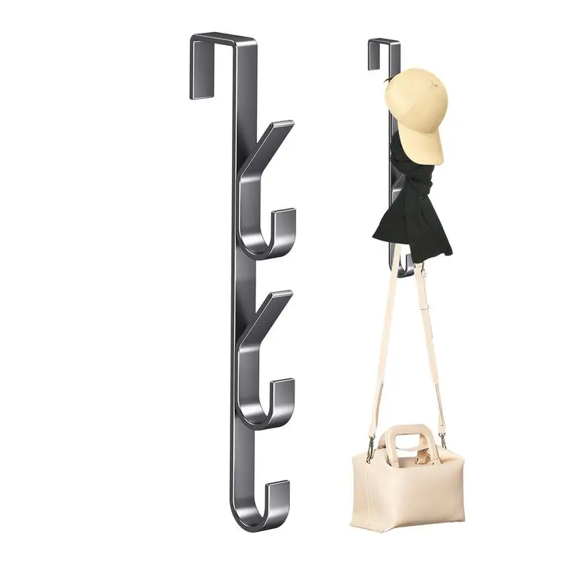 شماعات الباب الملابس معلقة الكربون الصلب قوي فوق الباب السنانير شماعات ملابس متعددة الاستخدامات منظمة تخزين المنزل السنانير