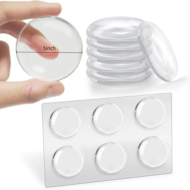 【Door Knob Bumpers 】Clear Silicone Protector Pads for Wall, Reusable & Washable for Cabinet, Refrigerator Door，Noise Reduction