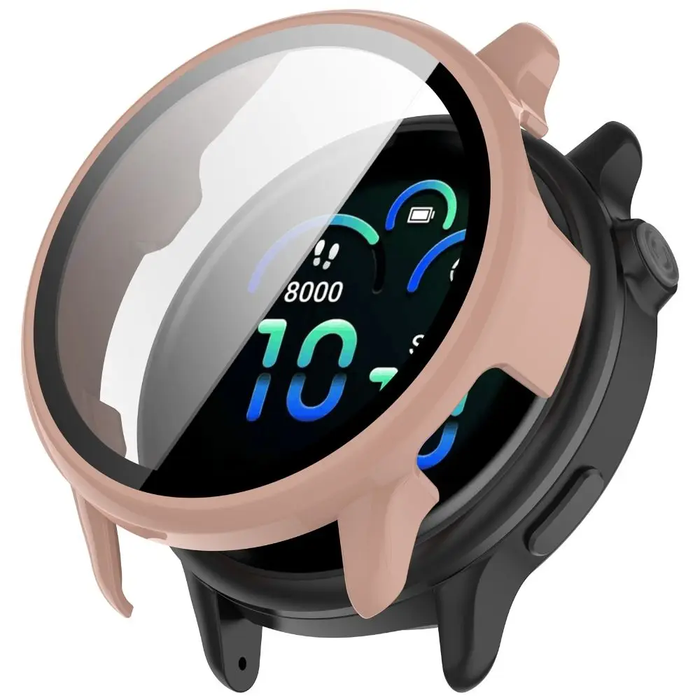 PC+Tempered Protective Case Anti-Scratch Full Coverage Screen Cover Bumper Protector Shell for Garmin Vivoactive 6