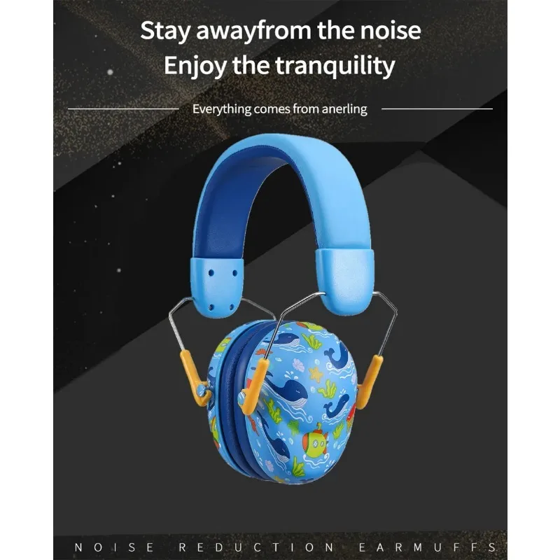 Kids Ear Protection Baby Noise Earmuffs Noise Reduction Ear Defenders Cute Cartoon Print Children Sound Sensitivity Noise Damper