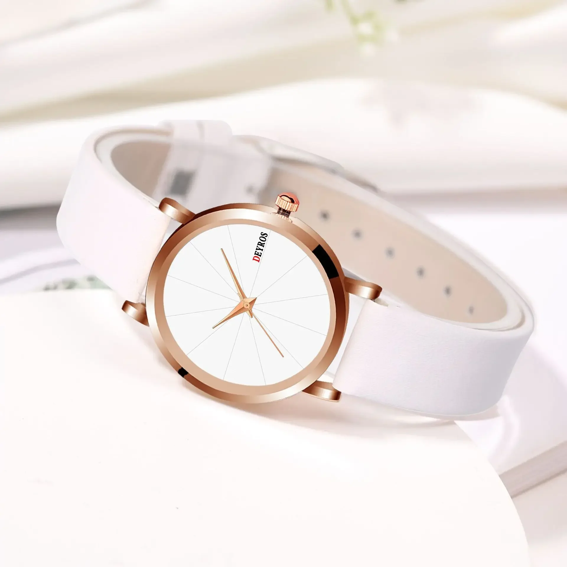 Watch for Women Female Minimalist  Leather Belt Wristwatches Luxury Ladies Wrist Watches for College Student Minimalist Watch