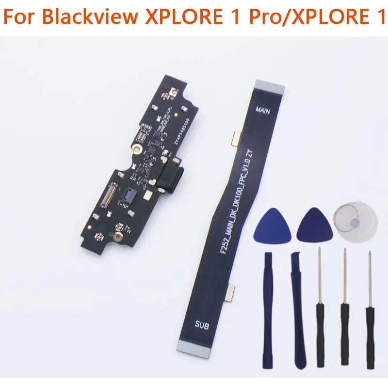 Original Blackview XPLORE 1 XPLORE 1 Pro USB Board Base Charging Charge Port Board With Main FPC For Blackview XPLORE 1 Phone