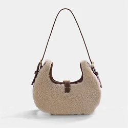 Winter Luxury Fur Bag High End Wool Fur Simple Handbag Trend Portable Women's Diagonal Straddle Bag Large Capacity Fur Bag