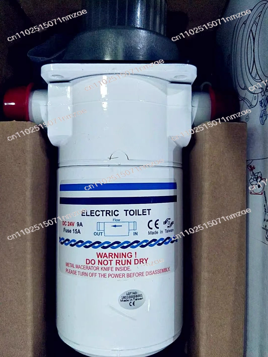 12V \ 24V Toilet Motor Grinding Pump Plastic Impeller Accessories Electric Yacht Sailing Ship Toilet Pump