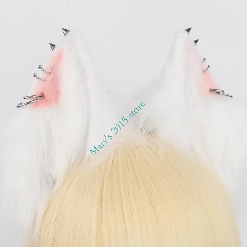 E15F 調節可能な毛皮のような猫耳かぶとハロウィーン カーニバルをテーマにした衣装イベント用