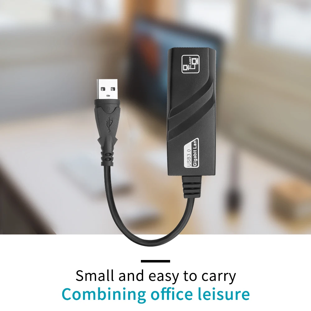 Adattatore USB 3.0 USB a RJ45 Lan Ethernet cablato da 1000 Mbps Scheda di rete RTL8153 per PC MacBook Laptop Notebook Windows 10/11