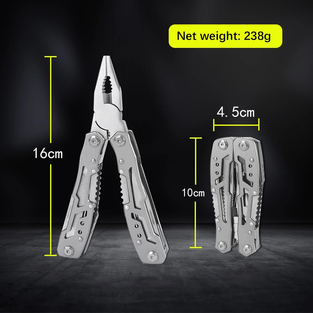 24-in-1 Portable Multi-tool 420 Stainless Steel Multi Pliers Knife Screwdriver For Outdoor Survival Camping Hunting And Hiking