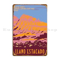 Llano Estacado Wpa Metal Sign Cave Cinema Garage Printing Rusty Tin Sign Poster