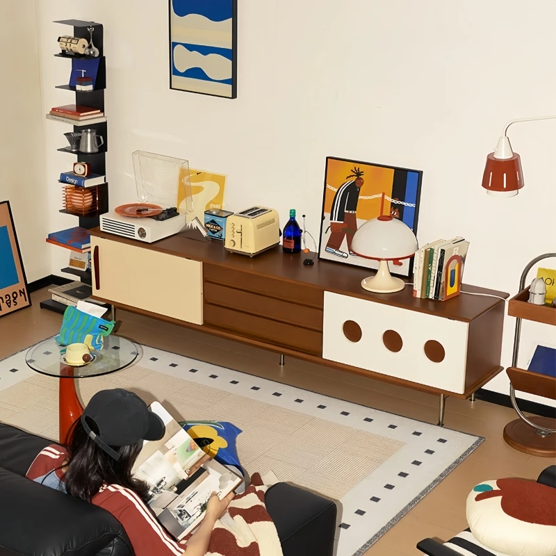 #   Minimalistisches Design-TV-Schrank für Wohnzimmer, moderner nordischer TV-Schrank mit Stauraum, luxuriöser Fernsehtisch für Apartments, Möbel für Zuhause