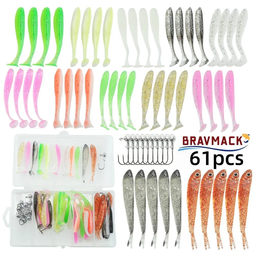 BRAVMACK 61pcs Box Jig Head So - Fishing Lure Box recension och pris