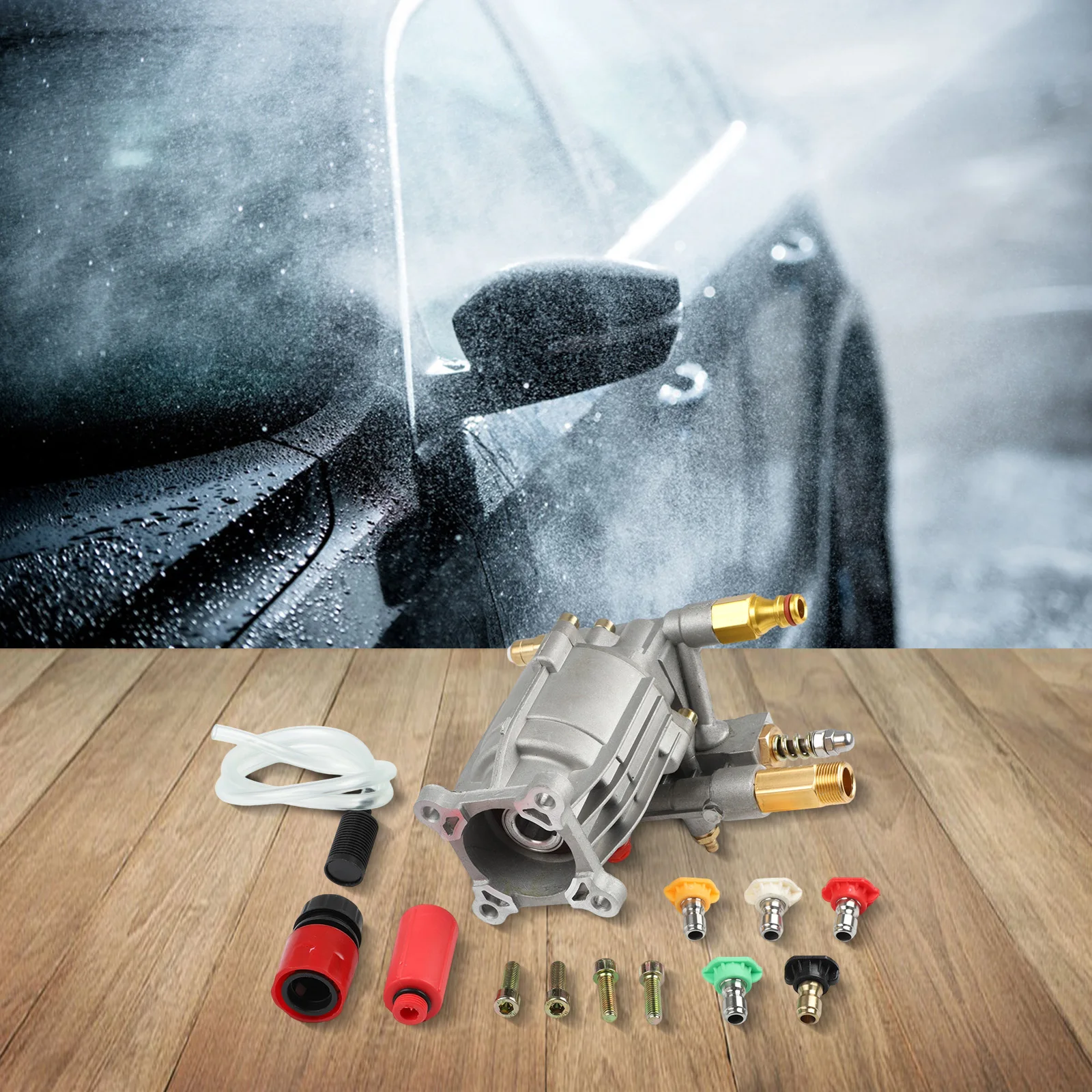 

Высокопроизводительный насос Насос для мойки высокого давления 2,2-2,4 галлонов в минуту Скорость потока 2400-2750 фунтов на квадратный дюйм Замена высокопроизводительного насоса под давлением