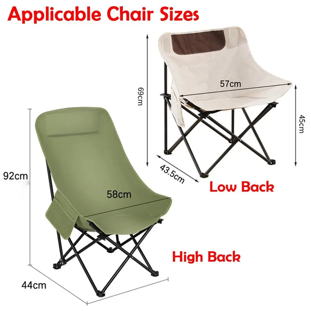 Portable Breathable Camping Chair Cover Oxford Cloth Thickened Seat Cover Anti-slip Beach Chair Pad for Outdoor Fishing Backyard