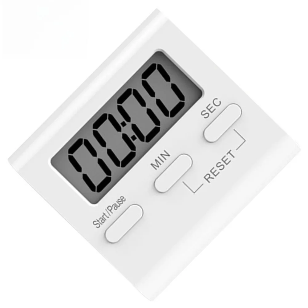 Kitchen Timer Magnetic Kitchen Digital Timer for Cooking with Back Stand with Loud Alarm No Batteries Countdown Timer White