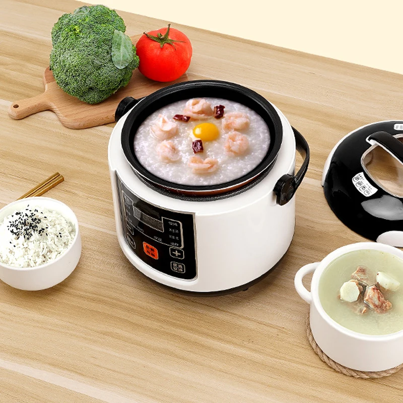 12V/24V Electric Rice Cooker Car Truck Multicooker Soup Porridge Cooking Food Steamer 2L Electric Lunch Box Home Rice Cookers