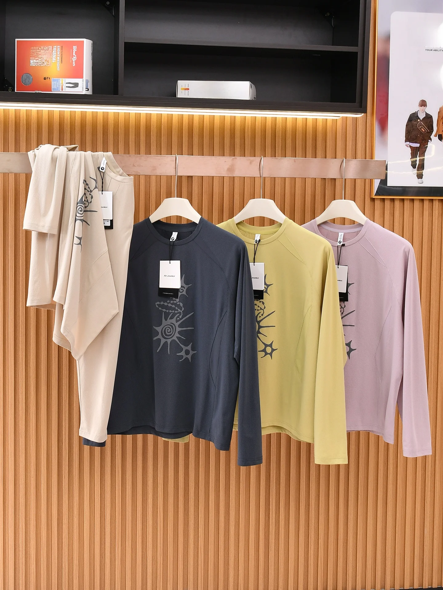 Outdoor Breathable Quick Dry 3D Tailored Long Sleeve round Neck T-Shirt for Couples Summer Moisture Wicking Sports Casual Wear