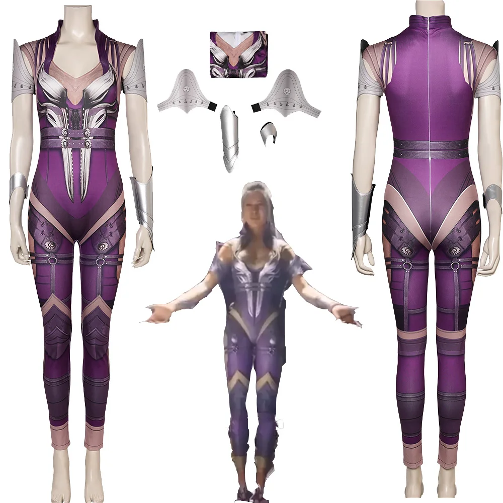 Sinedl-Mortal Cos Kombat Jumpsuit for Adult Women, Nette Cosplay Costume, Game Outfits, Halloween Carnival Party, Disguise imbibé