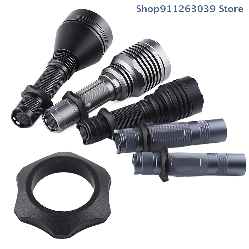 （SS）1Pcs Flashlight Ring Grip Anti-slip Finger Ringsilicone Tactical Ring For Flashlight Adapter Holder Tactical Accessories