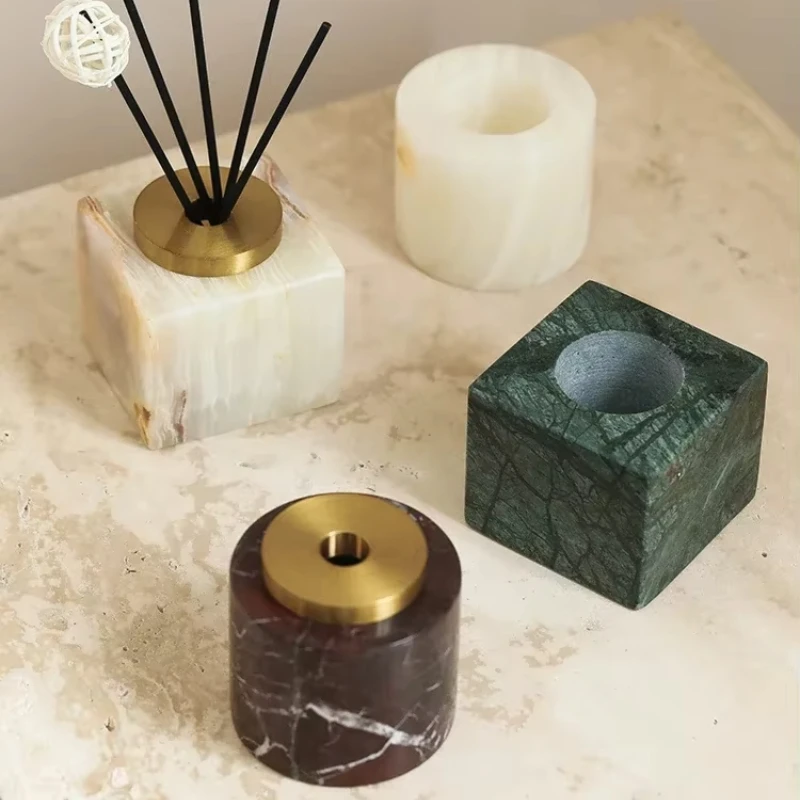 

Nordic Style Marble Diffuser Aromatherapy Bottle Bathroom Household Desktop Storage Creative Home Decoration