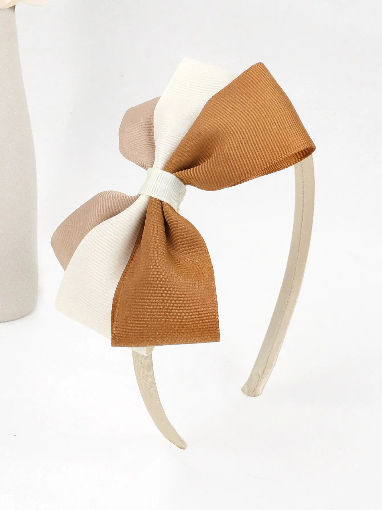 

Toddler Girls Color Block Bow Decor Headband