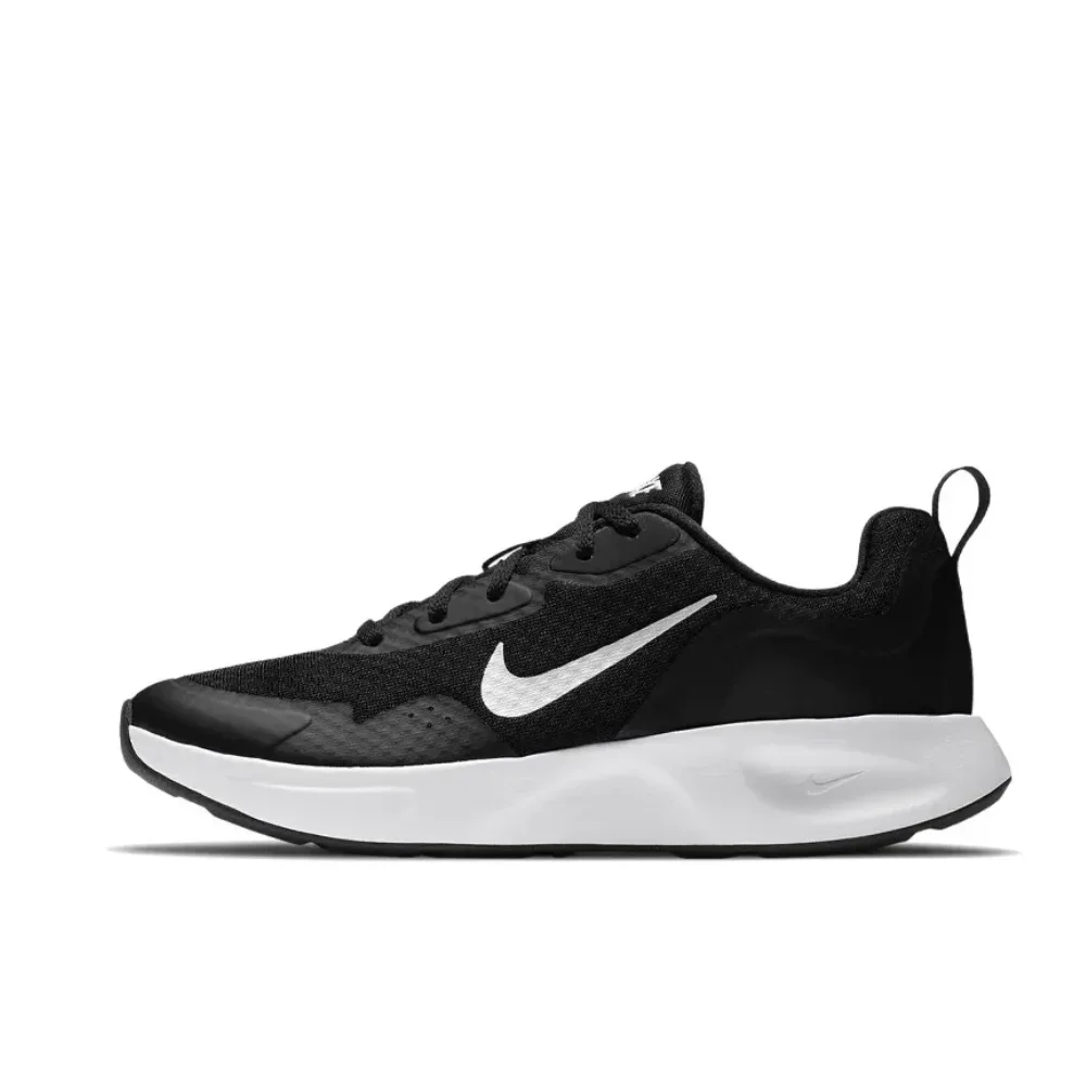 Nike Wearallday Low Top Casual Running Shoes Lightweight Breathable Sneakers Men's and Women's Black and White Colorway