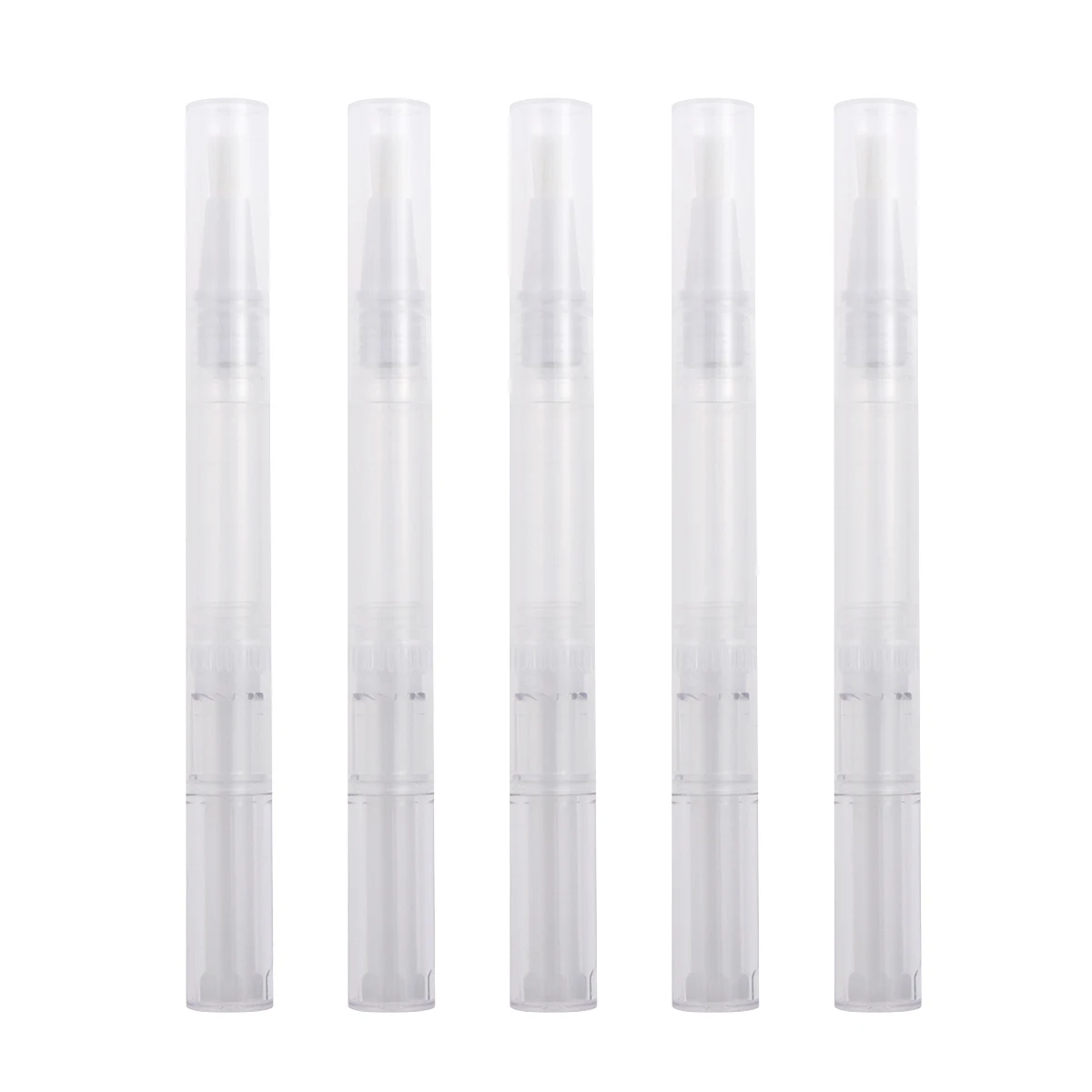 

10pcs 3Ml Transparent Empty Pen Brush Tip Portable Applicator For Lip Gloss Essential Oil Polish Perfume Nail Oil