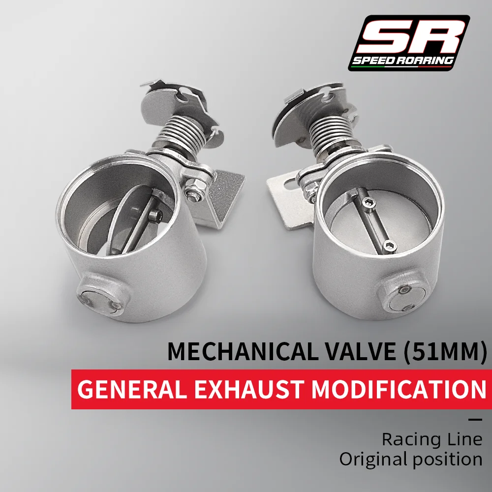 51mm Adjustable Draw Wire Mechanical Exhaust Valve For Motorcycle Exhaust Pipe