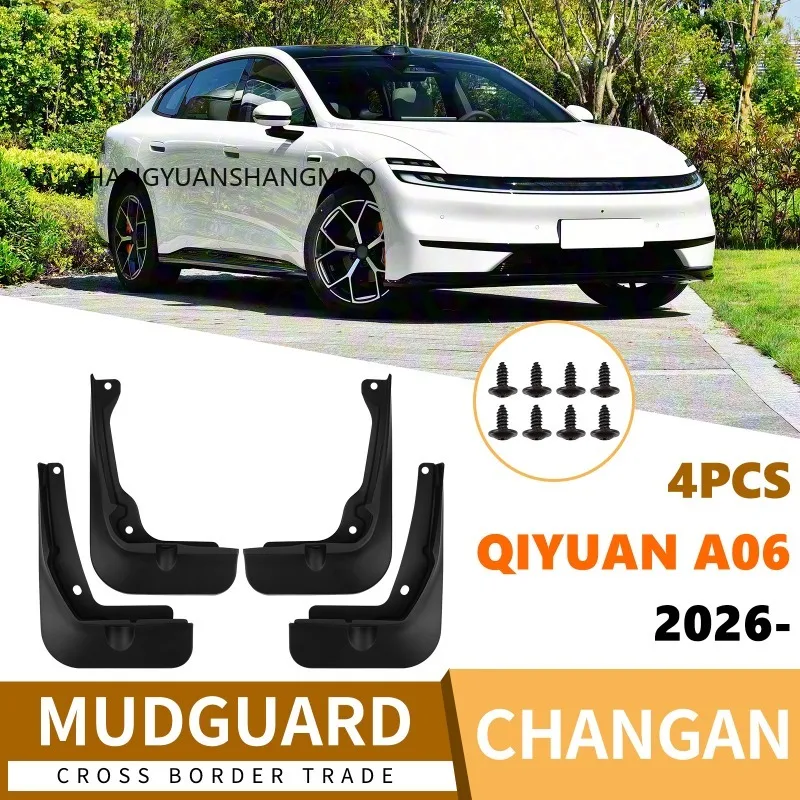 Mudguard Car Accessories for Changan Qiyuan A06 2026 Mud Flaps for Fender 4PCS Black ABS Splash Guards Exterior Car Accessories