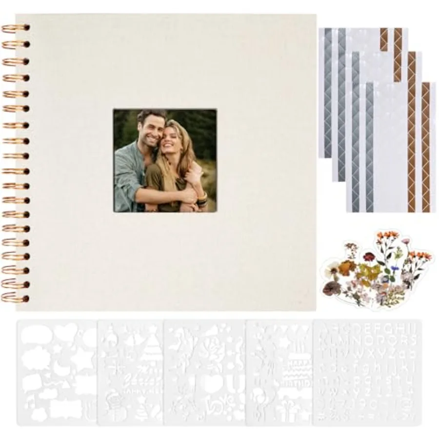

x Scrapbook DIY Small Hardcover Kraft White Pages Scrapbook Photo Album Linen Cover Scrap Book Photo Albums Scrapbooking Suppli