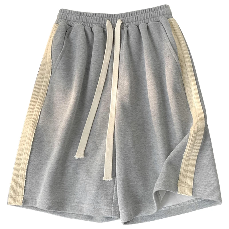 Casual pants women's summer 2023 thin new solid color high waist wide leg shorts sports pants