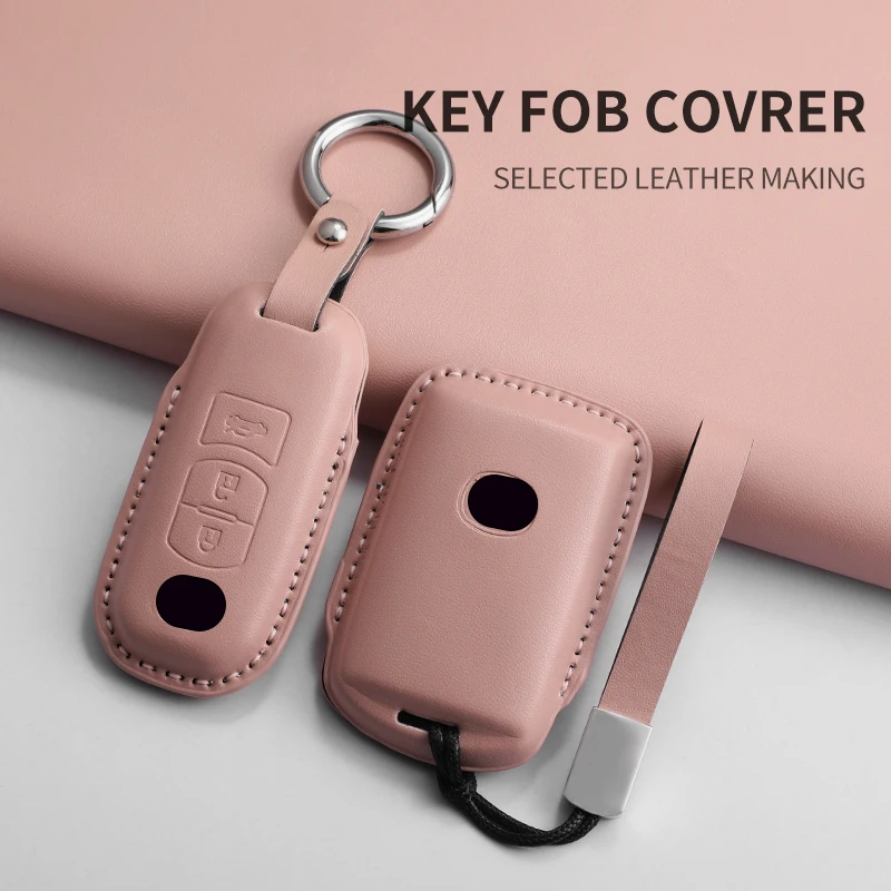 Funda para llave remota de coche, carcasa Fob Mazda 2 3 6 CX-9 CX-3CX-5 CX-30 Atenza Axela Demio CX7 BCYB-67-5DY, llavero de Pu de 2/3/4 botones