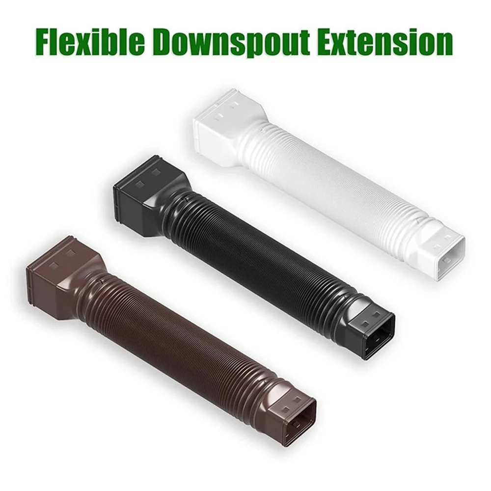

1 Pack Rain Gutter Downspout Extensions Flexible Telescopic Pipe Downspout Drain Extender Connector Rainwater Drain