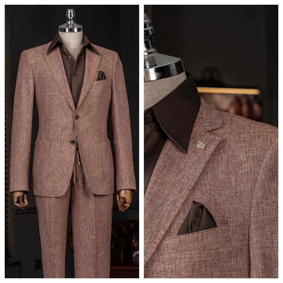 Fashion Men Suits 2 Piece New Arrival Notch Lapel Single Breasted Wear Smart Casual Groom Wedding Party Male Suit (Blazer+Pants)