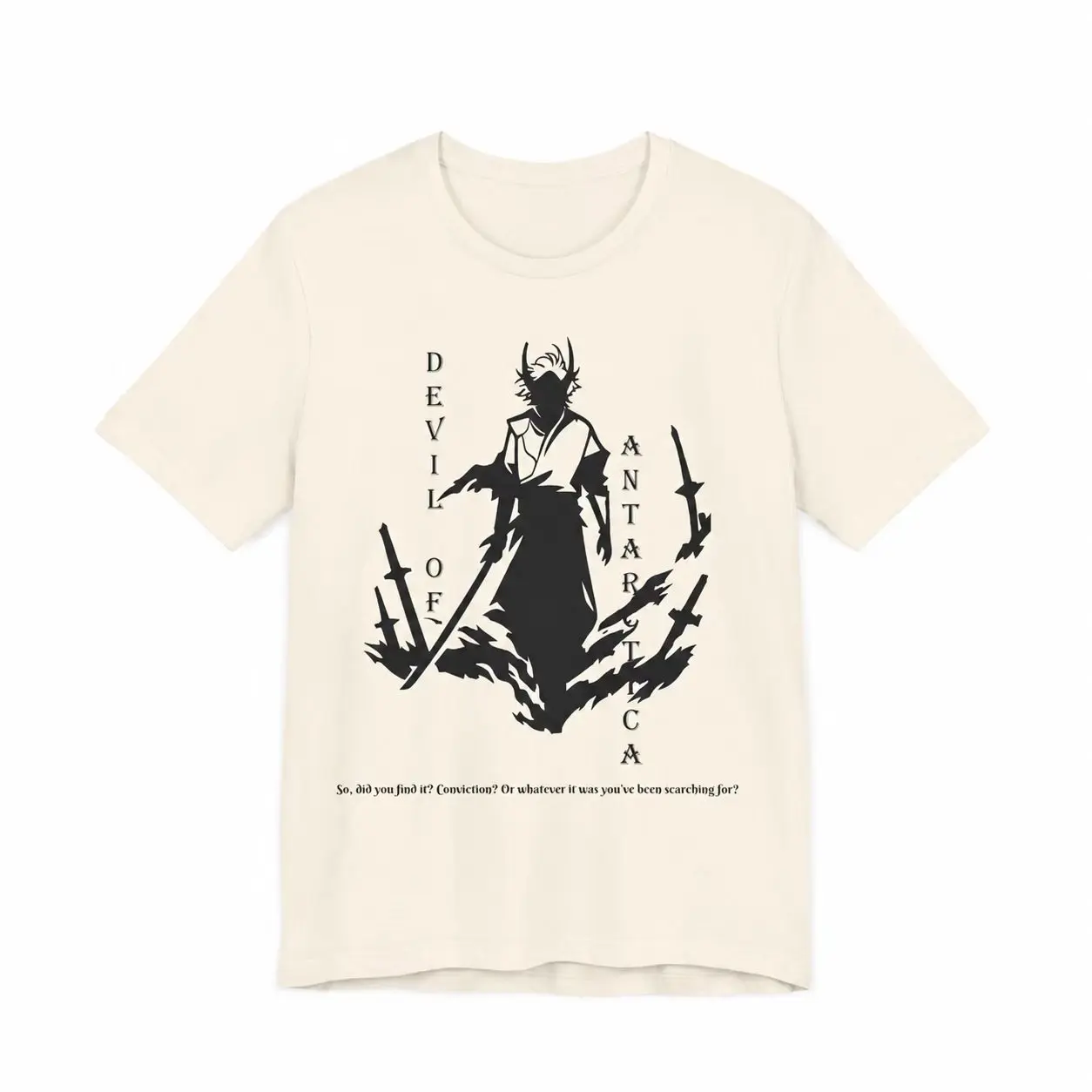 Devil of Antarctica Shadow Slave Graphic T Shirt Dark Fantasy Novel Fans Unisex Oversized Cotton Streetwear Tees