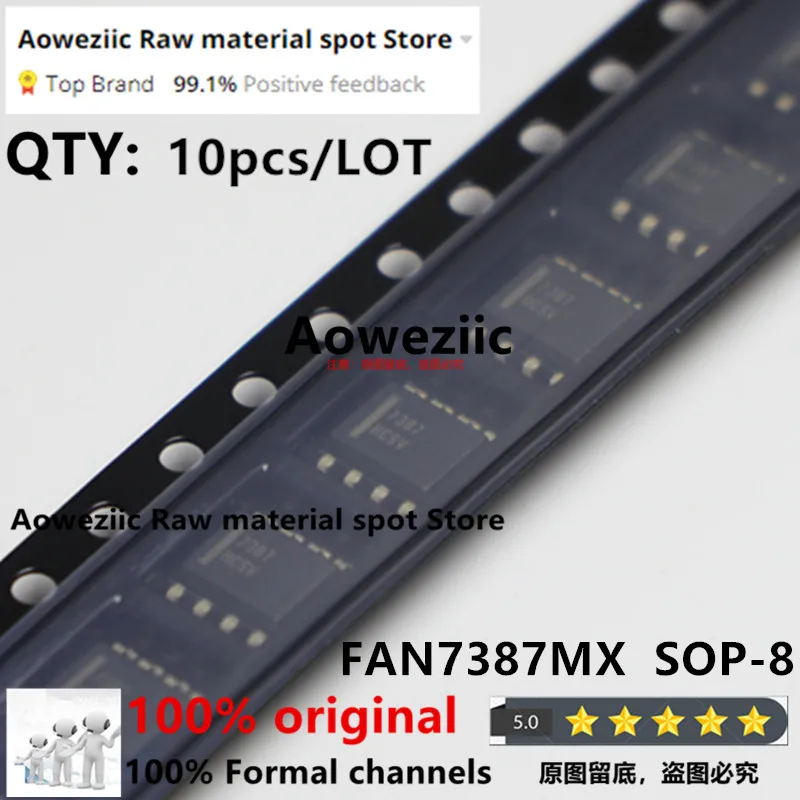 

Aoweziic 2023+ 100% New Imported Original FAN7387MX FAN7387 7387 SOP-8 Power IC Chip