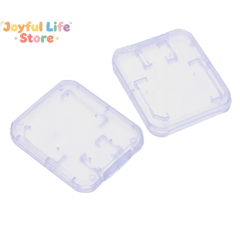 Hot Sale 10Pcs Clear Plastic Memory Card Case stick  TF Card Storage Box Protection Holder