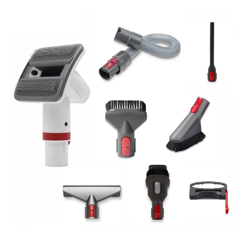 -A89Z For Dyson V7 V8 V10 V11 V15 Vacuum Cleaner Replacement Accessories–Pet Brush Mattress Brush Crevice Brush Flexible Hose