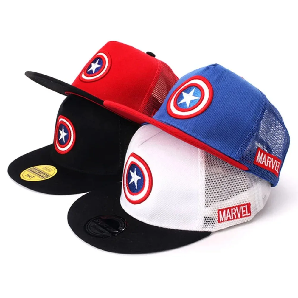 

MARVEL Spiderman Captain America Cute Kids Baseball Cap Kawaii Adjustable Snapback Hip Hop Cartoon Sun Hat Boys Girls Cap Gifts