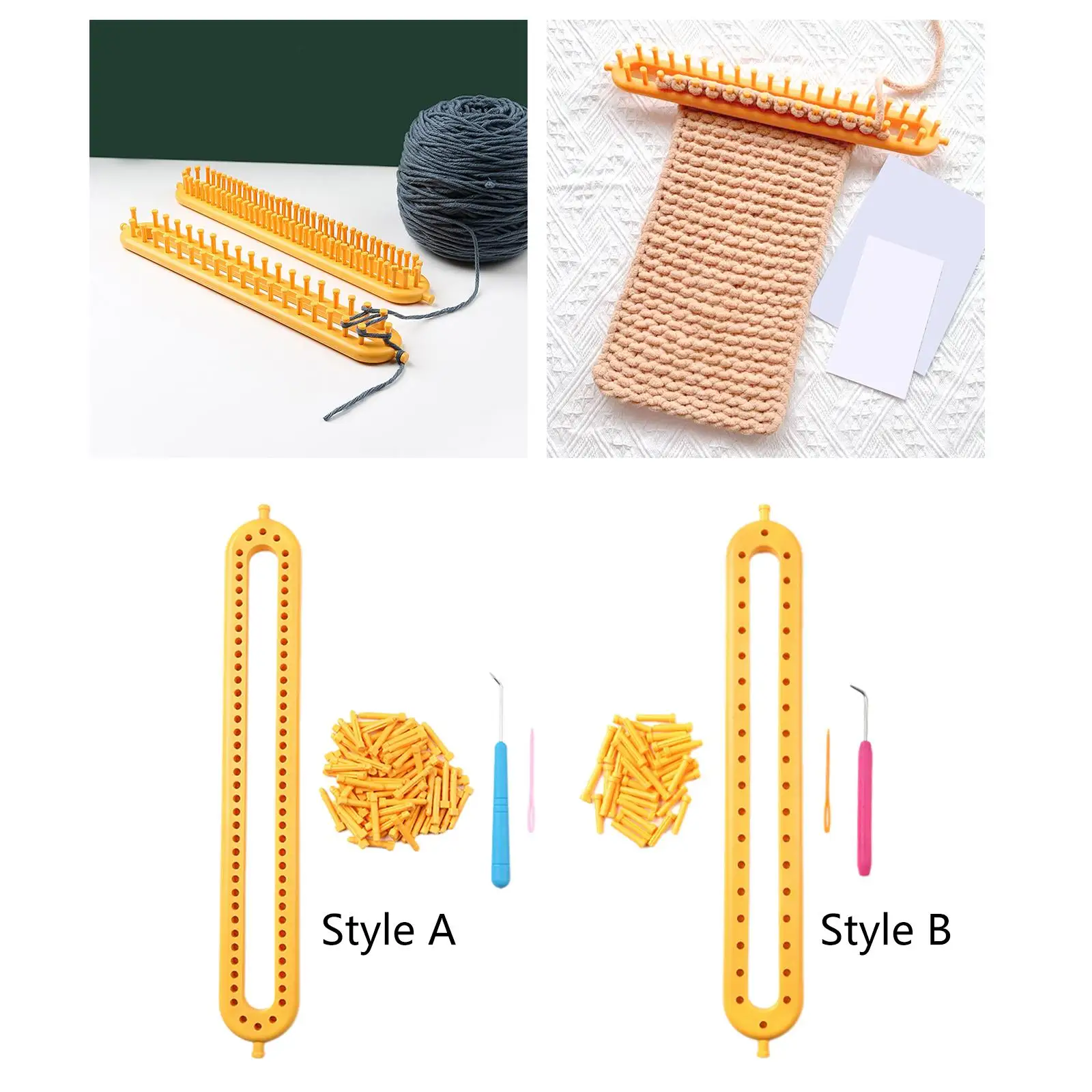 Knitting Loom Set DIY Machine Knitter Tool Kit Crochet Loom for Blanket Hat